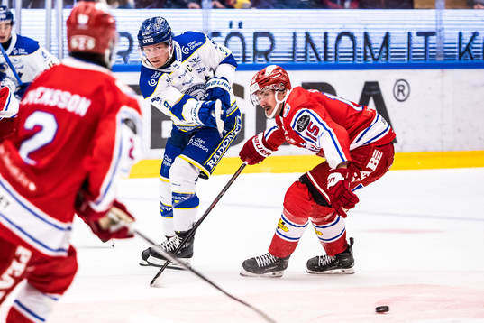 Leksands Patrik Zackrisson och Timrås Panu Mieho