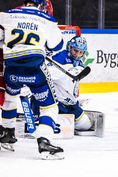 Leksands målvakt Filip Larsson