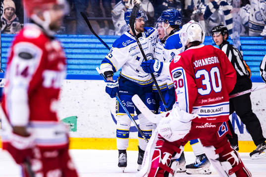 Leksands Kalle Östman jublar
