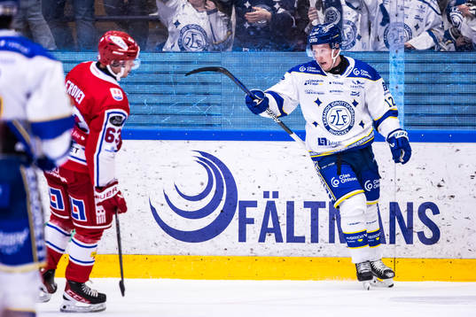 Leksands Kalle Östman jublar