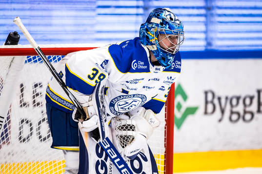 Leksands målvakt Filip Larsson