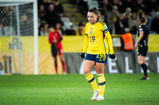 Johanna Rytting Kaneryd of Sweden looks dejected