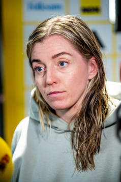 Linda Sembrant of Sweden in mixed zone