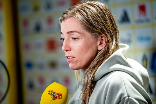 Linda Sembrant of Sweden in mixed zone