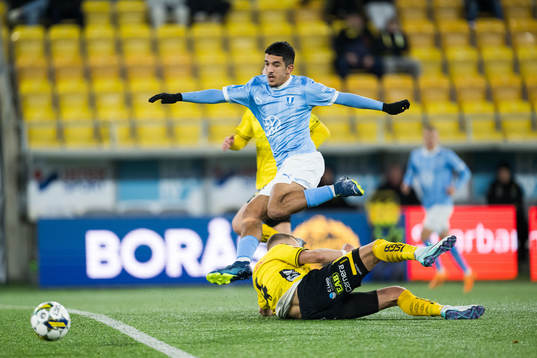 Malmö FFs Zakaria Loukili och Elfsborgs Gustav Henriksson