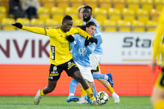 Elfsborgs Timothy Ouma och Malmö FFs Jacob Shamoun