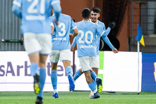 Malmö FFs Alexander Hughes jublar