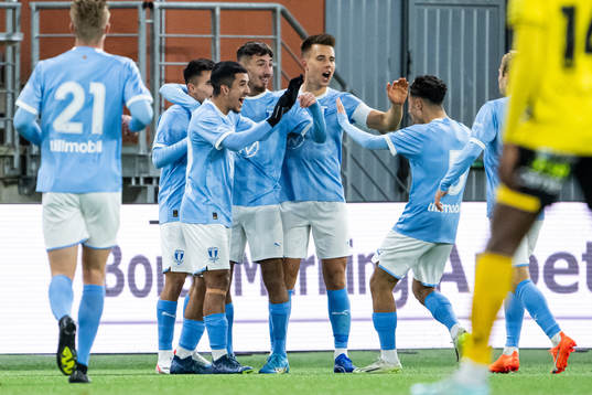 Malmö FFs spelare jublar