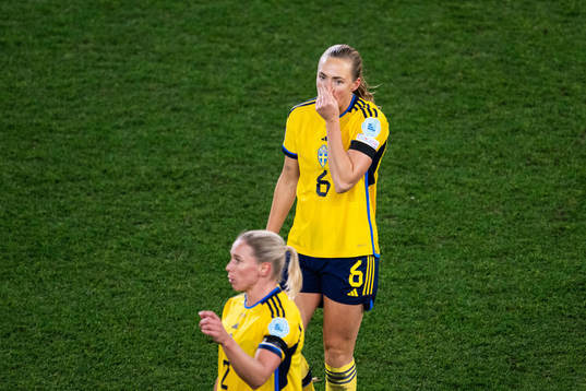 Magdalena Eriksson of Sweden looks dejected