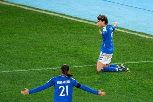 Valentina Giacinti of Italy celebrates