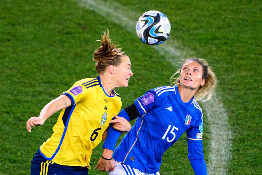 Magdalena Eriksson of Sweden and Michela Cambiaghi of