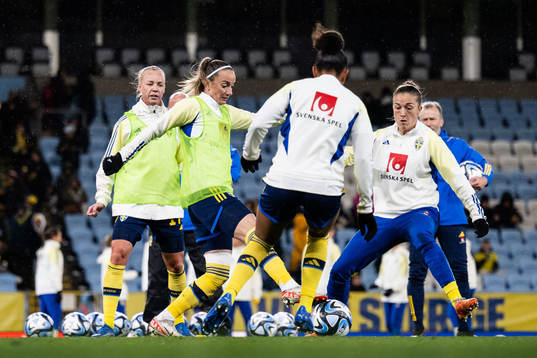 Caroline Seger, Kosovare Asllani and Filippa Angeldahl of