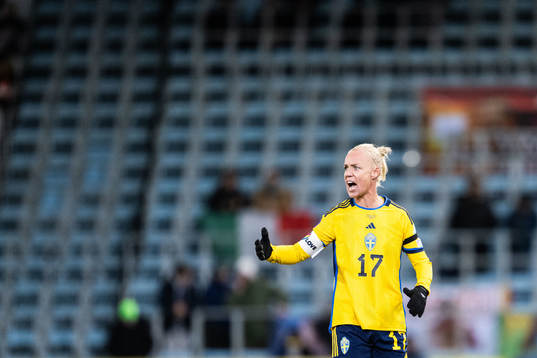 Caroline Seger of Sweden reacts