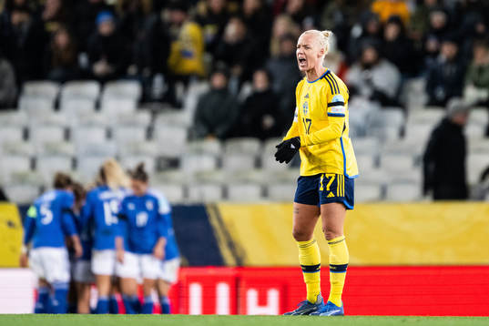 Caroline Seger of Sweden reacts