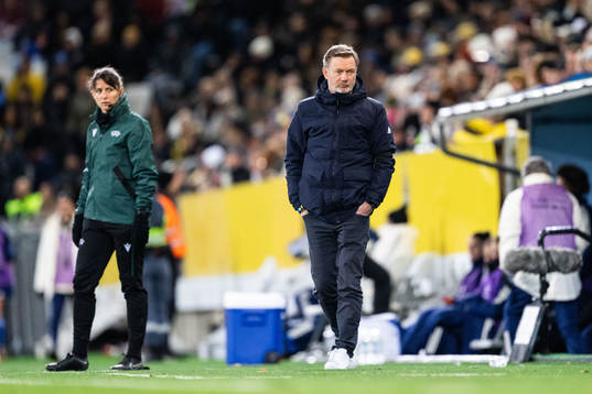 Head coach Peter Gerhardsson of Sweden looks dejected