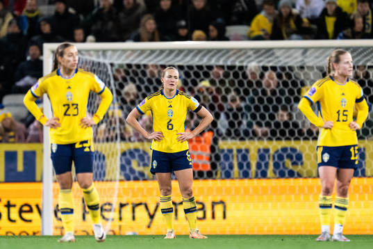 Magdalena Eriksson of Sweden looks dejected