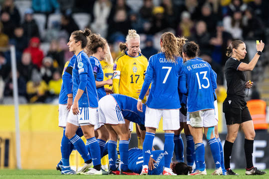 Caroline Seger of Sweden reacts
