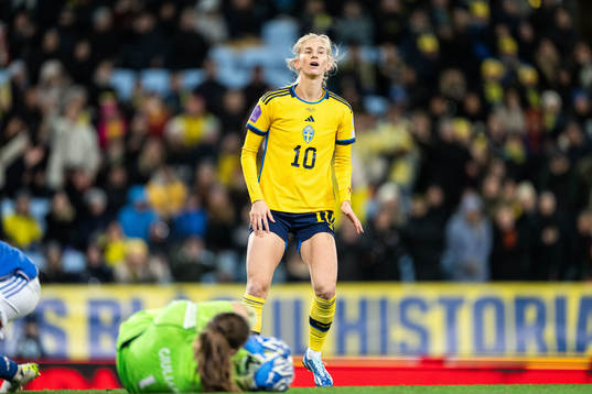 Sofia Jakobsson of Sweden looks dejected