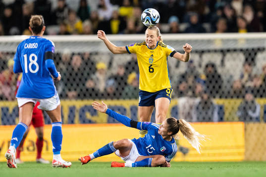 Magdalena Eriksson of Sweden and Michela Cambiaghi of Italy