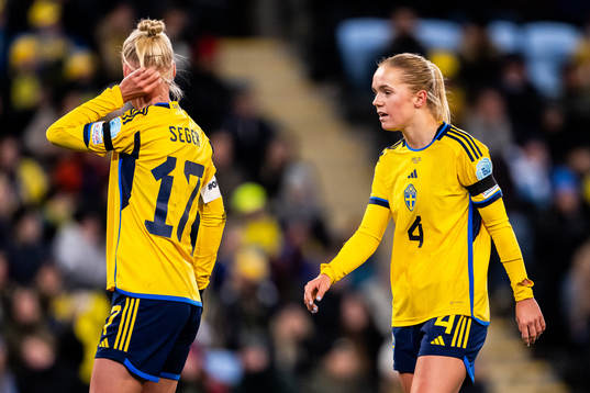 Hanna Lundkvist of Sweden looks dejected