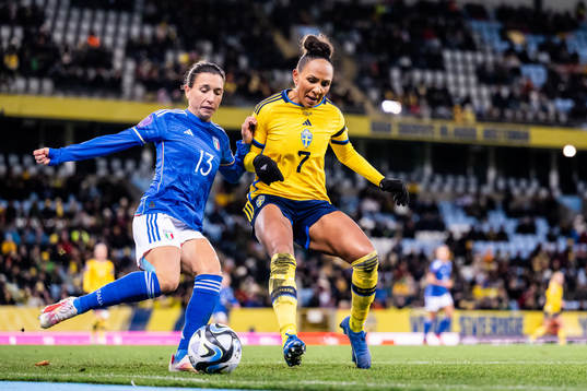 Lucia Di Guglielmo of Italy and Madelen Janogy of Sweden