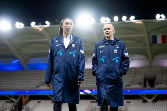 Ingrid Syrstad Engen and Karina Sævik of Norway