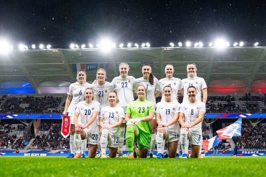 The starting eleven of Norway pose for a team photo