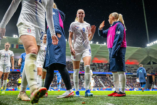 Karina Sævik of Norway at half-time