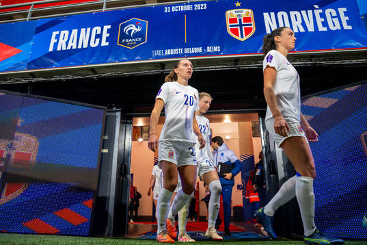 Marit Bratberg Lund of Norway at half-time