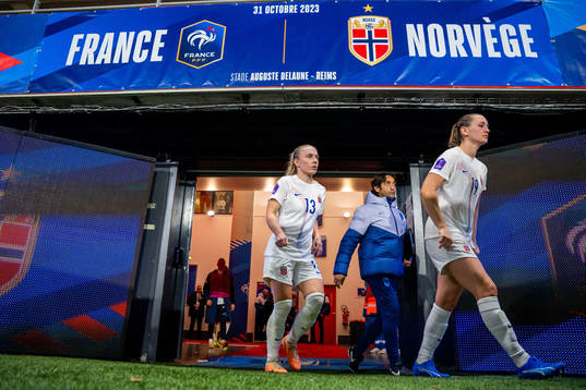 Thea Bjelde of Norway at half-time