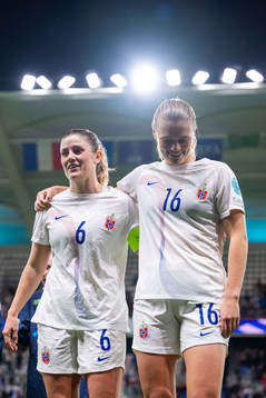 Maren Mjelde and Mathilde Harviken of Norway
