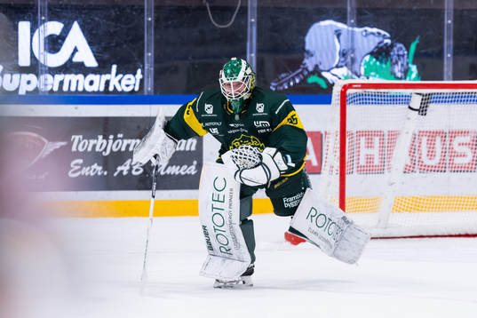 Björklövens målvakt Melker Thelin