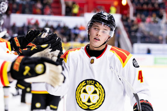 Brynäs Theo Lindstein jublar