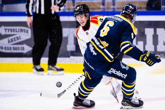 Brynäs Tyler Kelleher och Södertäljes Olli Vainio