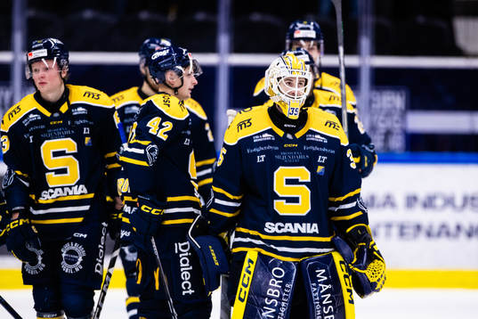 Södertäljes målvakt Tomas Sholl deppar