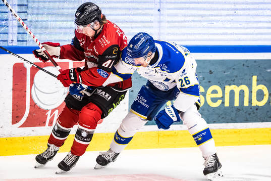 Malmö Redhawks Lauri Pajuniemi och Leksands Patrik Noren