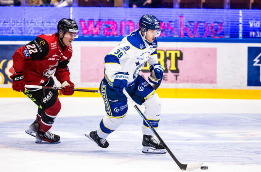 Malmö Redhawks Janne Kuokkanen och Leksands Olle Alsing