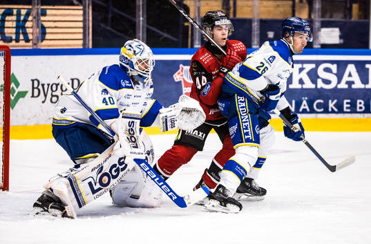 Leksands målvakt Mantas Armalis och Malmö Redhawks Filip