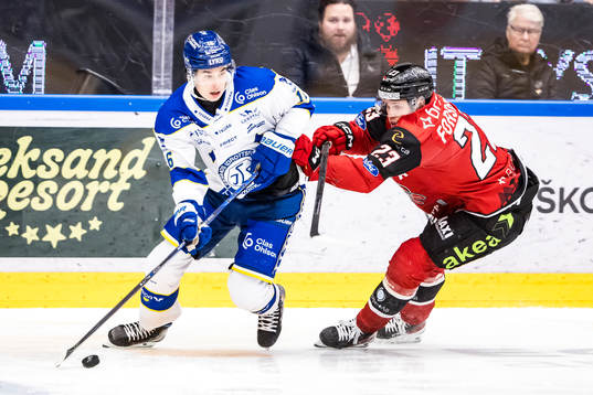Leksands Felix Unger Sörum och Malmö Redhawks Christoffer