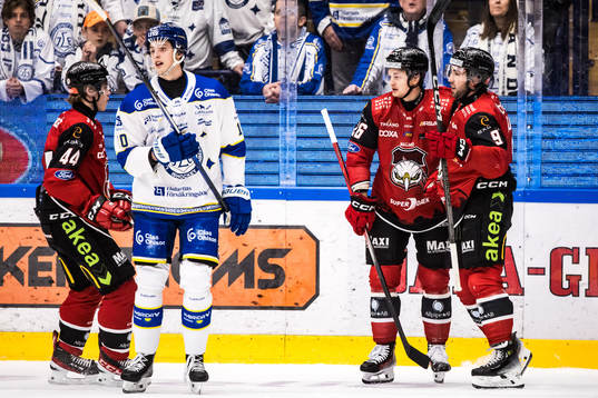 Malmö Redhawks Alan Quine jublar
