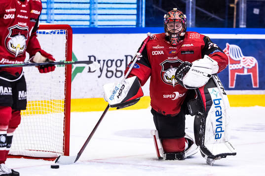 Malmö Redhawks målvakt Daniel Marmenlind deppar