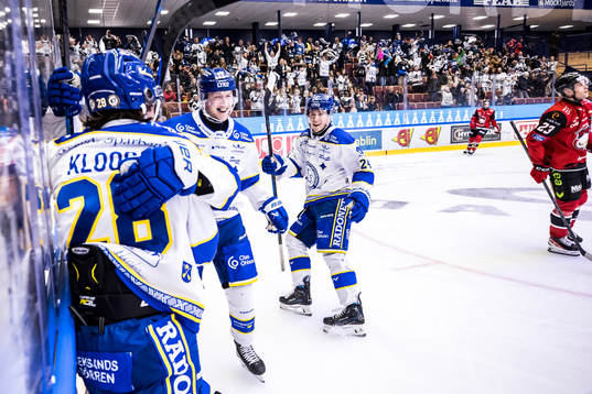 Leksands Justin Glenn Kloos jubel