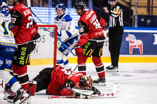 Malmö Redhawks målvakt Daniel Marmenlind deppar