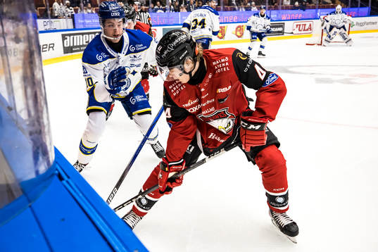 Leksands Anton Johansson och Malmö Redhawks Filip Sitar