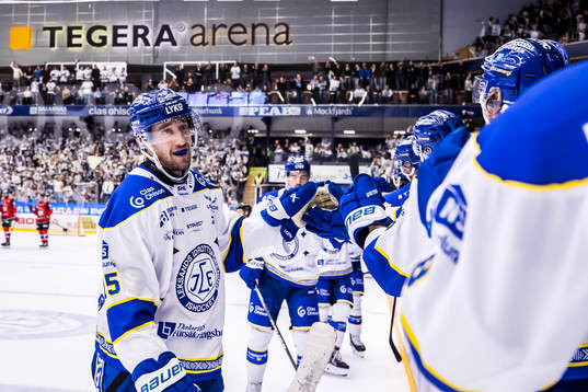 Leksands Max Veronneau jublar