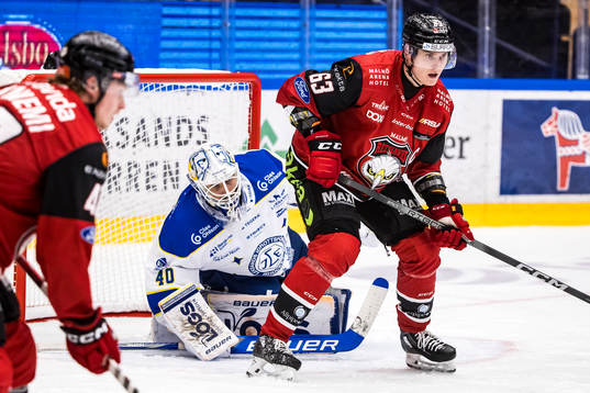 Leksands målvakt Mantas Armalis och Malmö Redhawks