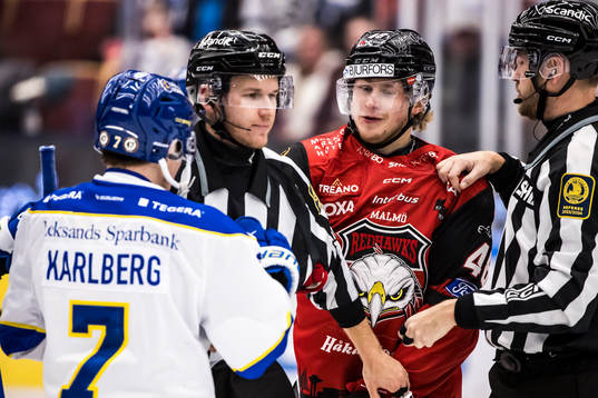 Malmö Redhawks Lauri Pajuniemi och Leksands Marcus Karlberg