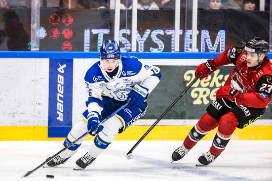 Leksands Felix Unger Sörum och Malmö Redhawks Christoffer