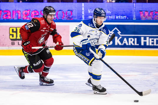 Malmö Redhawks Janne Kuokkanen och Leksands Olle Alsing