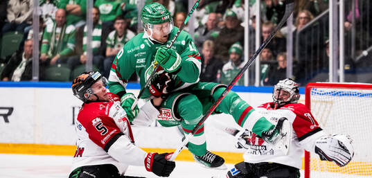 Rögles Rodrigo Abols och Örebros Gustav Backström och